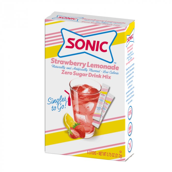 Sonic Zero Sugar Singles to Go Strawberry Lemonade 6 pack 21.2g