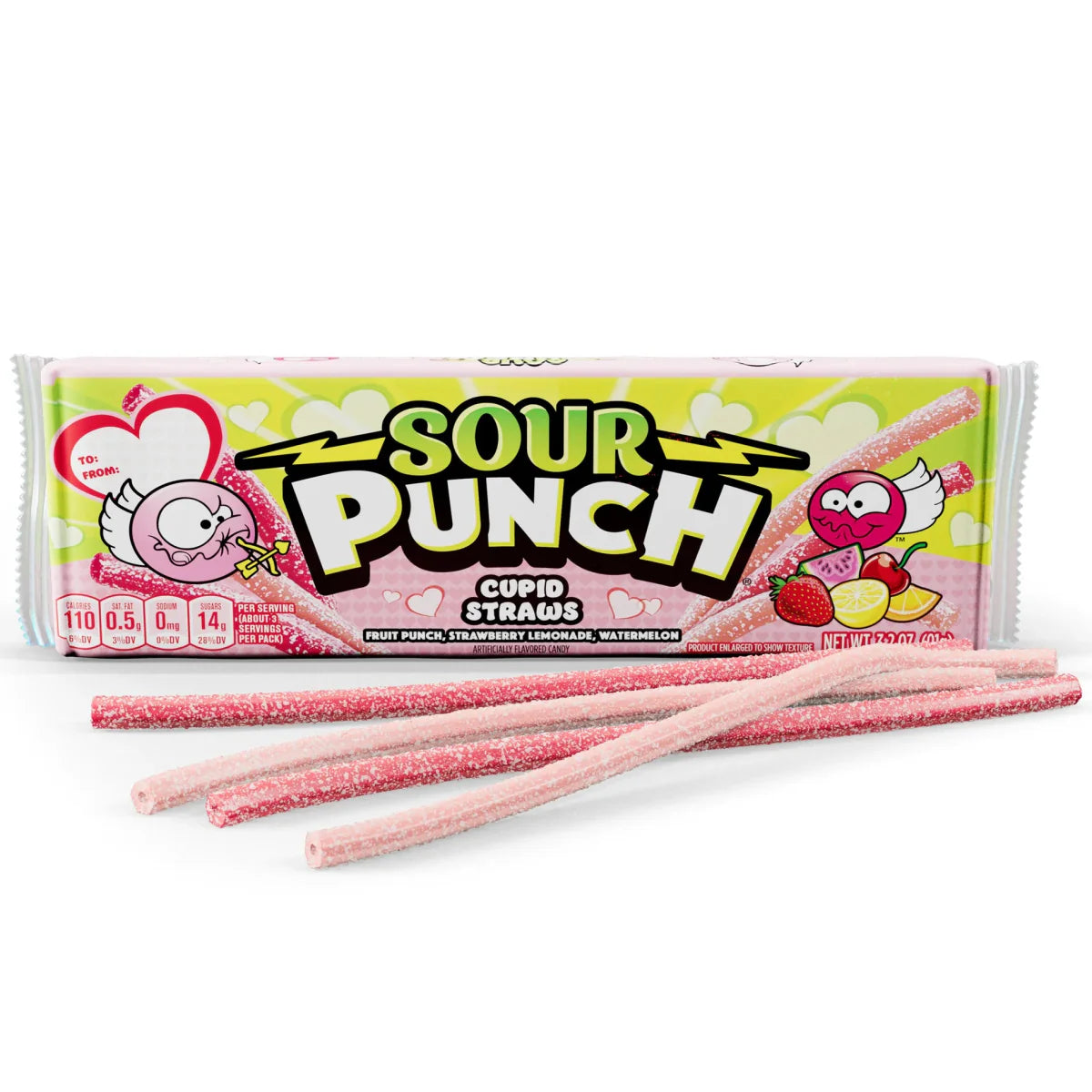 Sour Punch Cupid Straws 91g